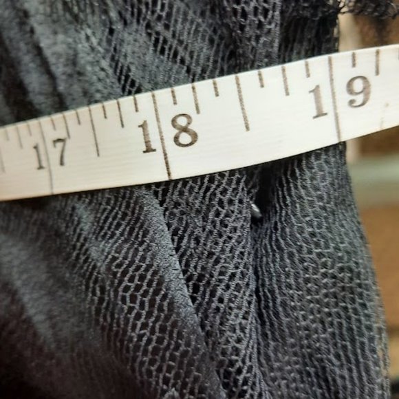 Vintage Elegant Black Beaded Lace Formal Evening Top - Picture 10 of 14